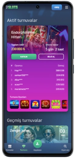 Aktiv turnuvalar 7Slots Casino indir